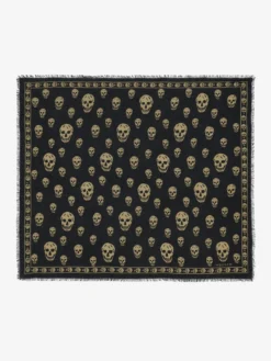 Sciarpa Skull classica da Uomo in Nero/Marrone chiaro
