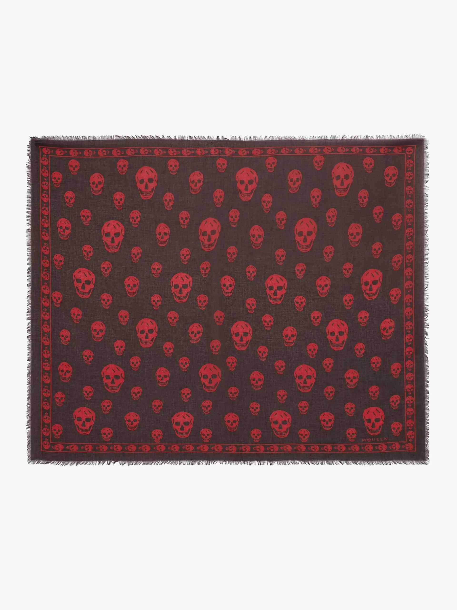 Sciarpa Skull classica in Rosso Scuro