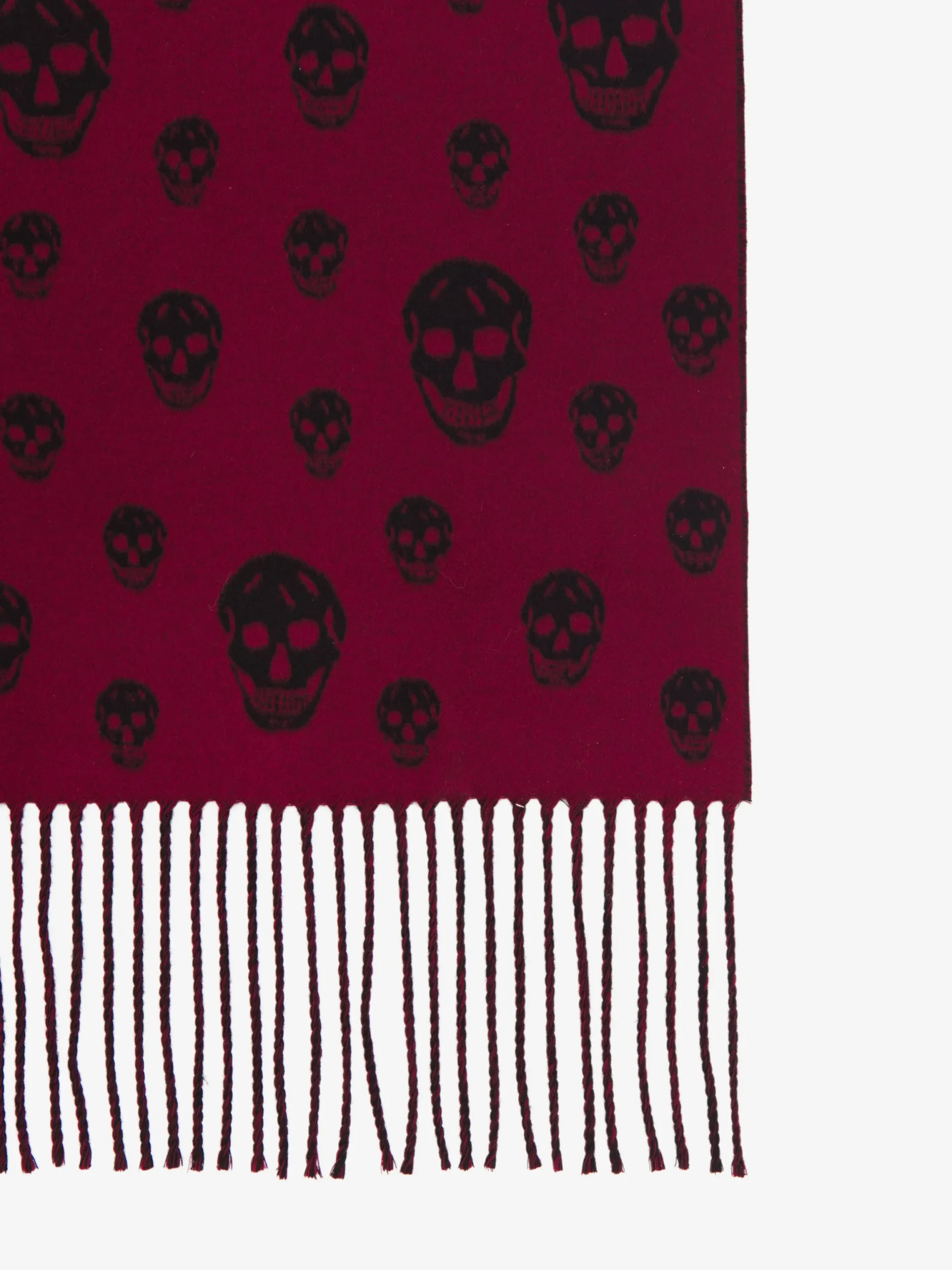 Sciarpa Skull double-face da Donna in Cremisi/Nero