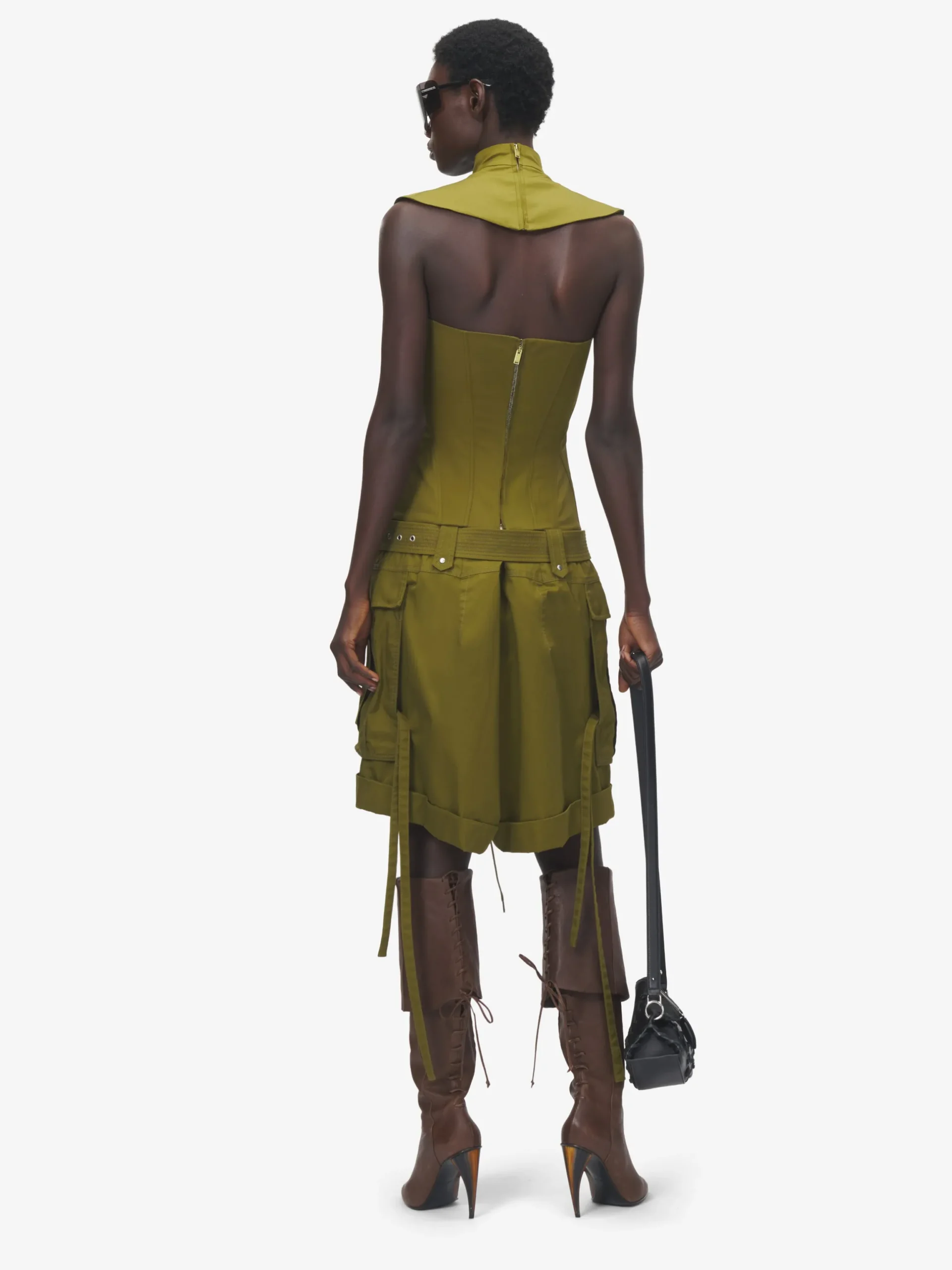 Shorts cargo oversize da Donna in Verde oliva