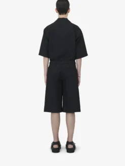 Shorts con motivo Skull in jacquard da Uomo in Nero