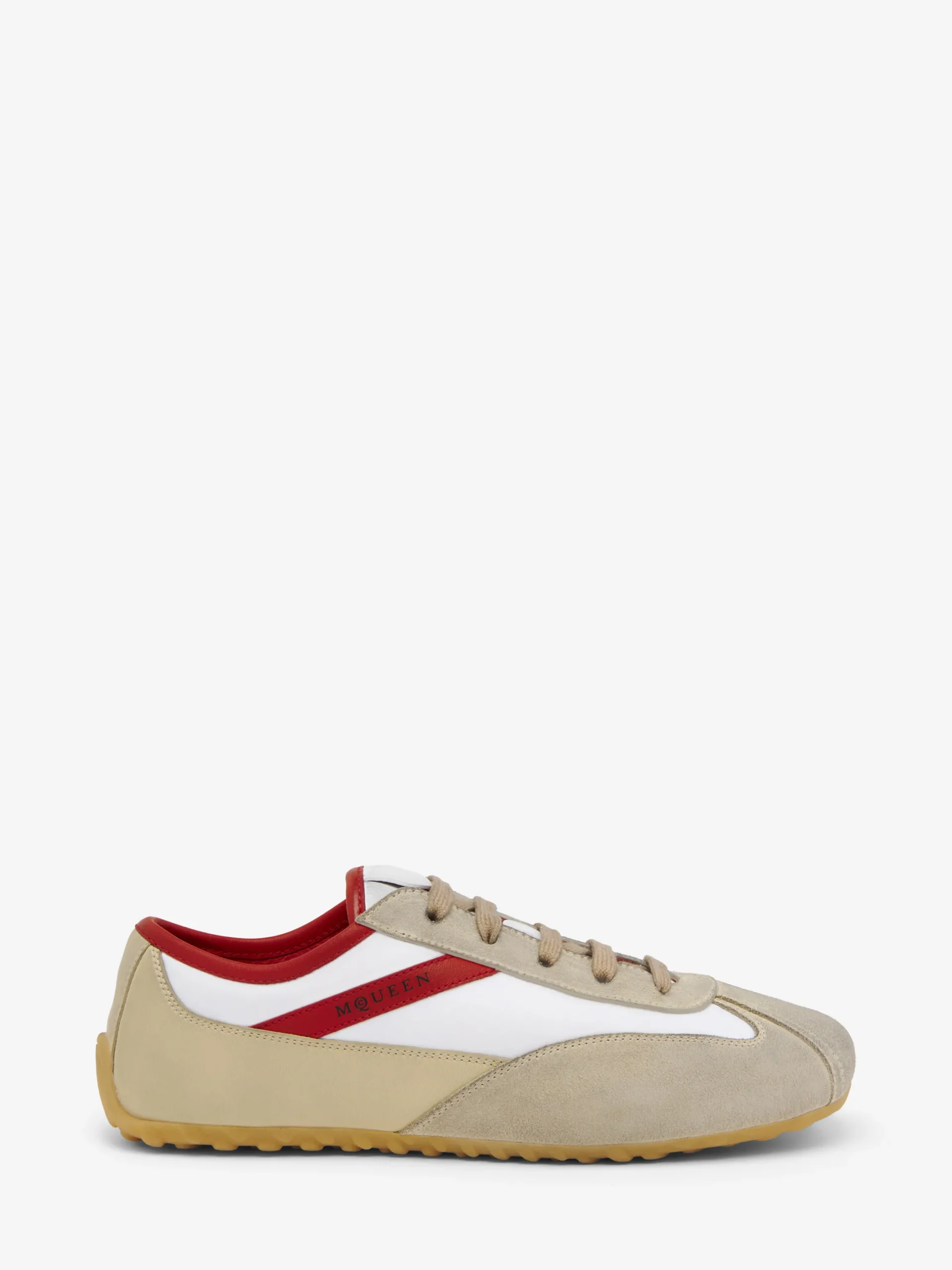 Sneaker Boxe Basse da Donna in Bianco/Rosso