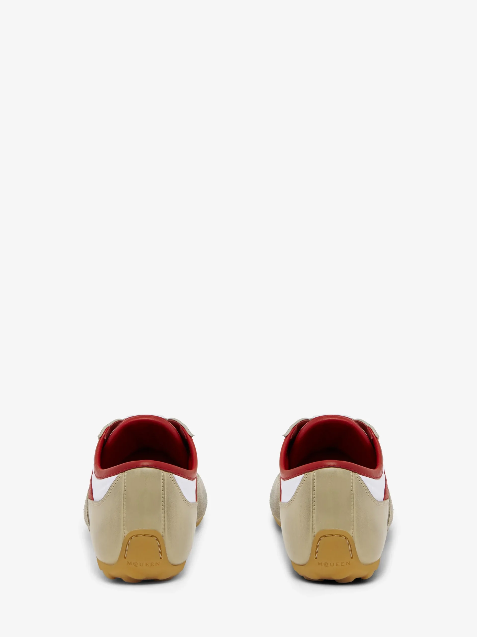 Sneaker Boxe Basse da Uomo in Bianco/Rosso