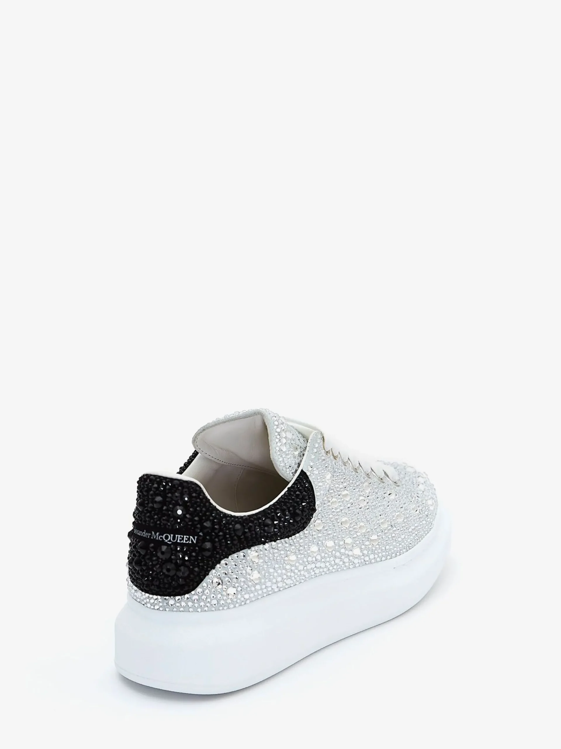 Sneaker Oversize con Cristalli da Donna in Bianco/Cristallo