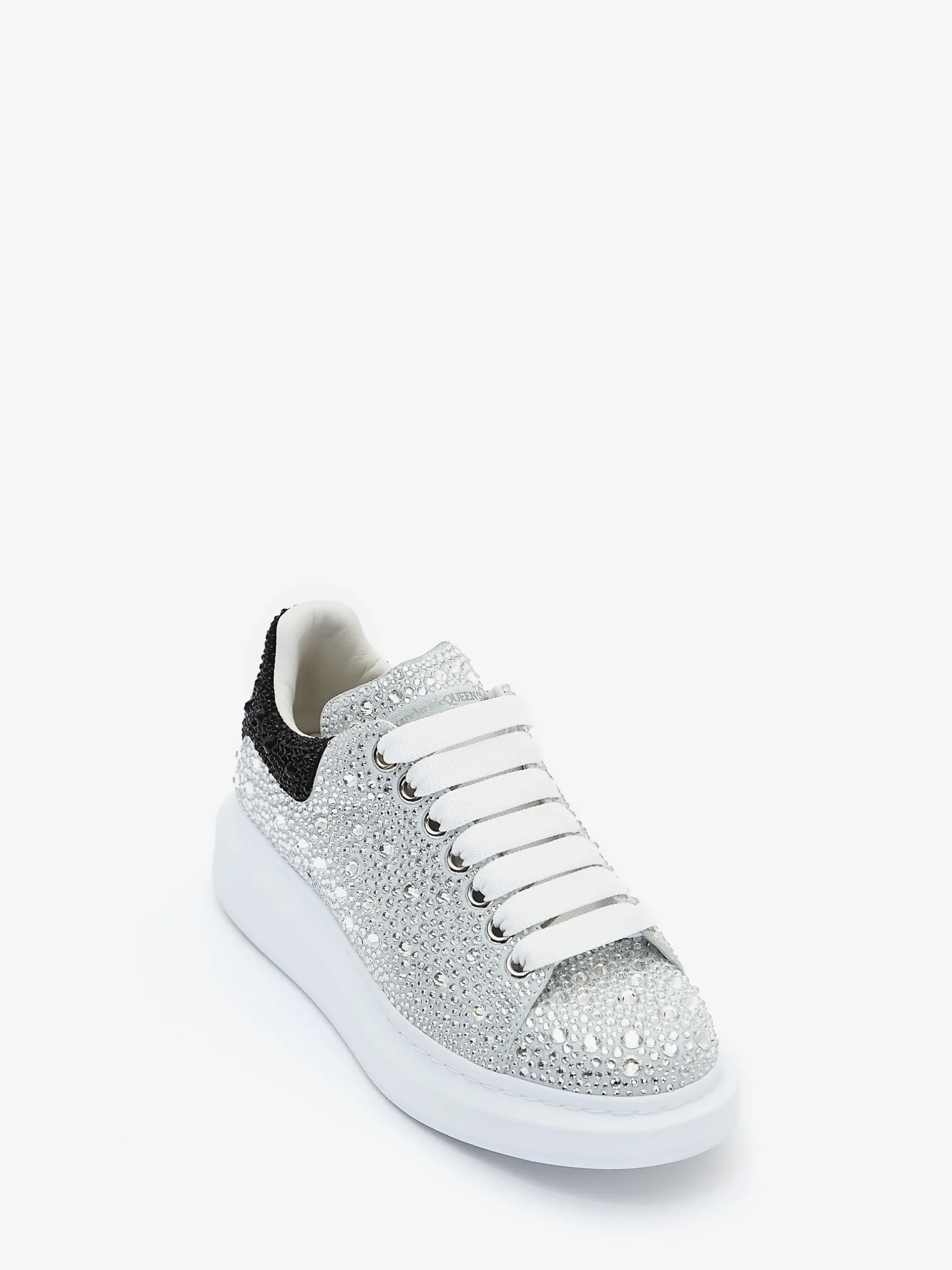 Sneaker Oversize con Cristalli da Donna in Bianco/Cristallo