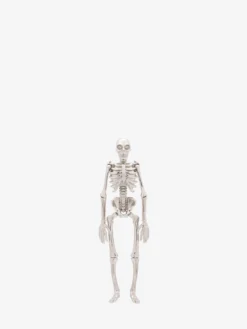 Spilla Dancing Skeleton da Uomo in Finitura argento