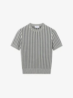 Top in maglia a righe da Donna in Avorio/Navy