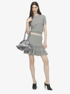 Top in maglia a righe da Donna in Avorio/Navy
