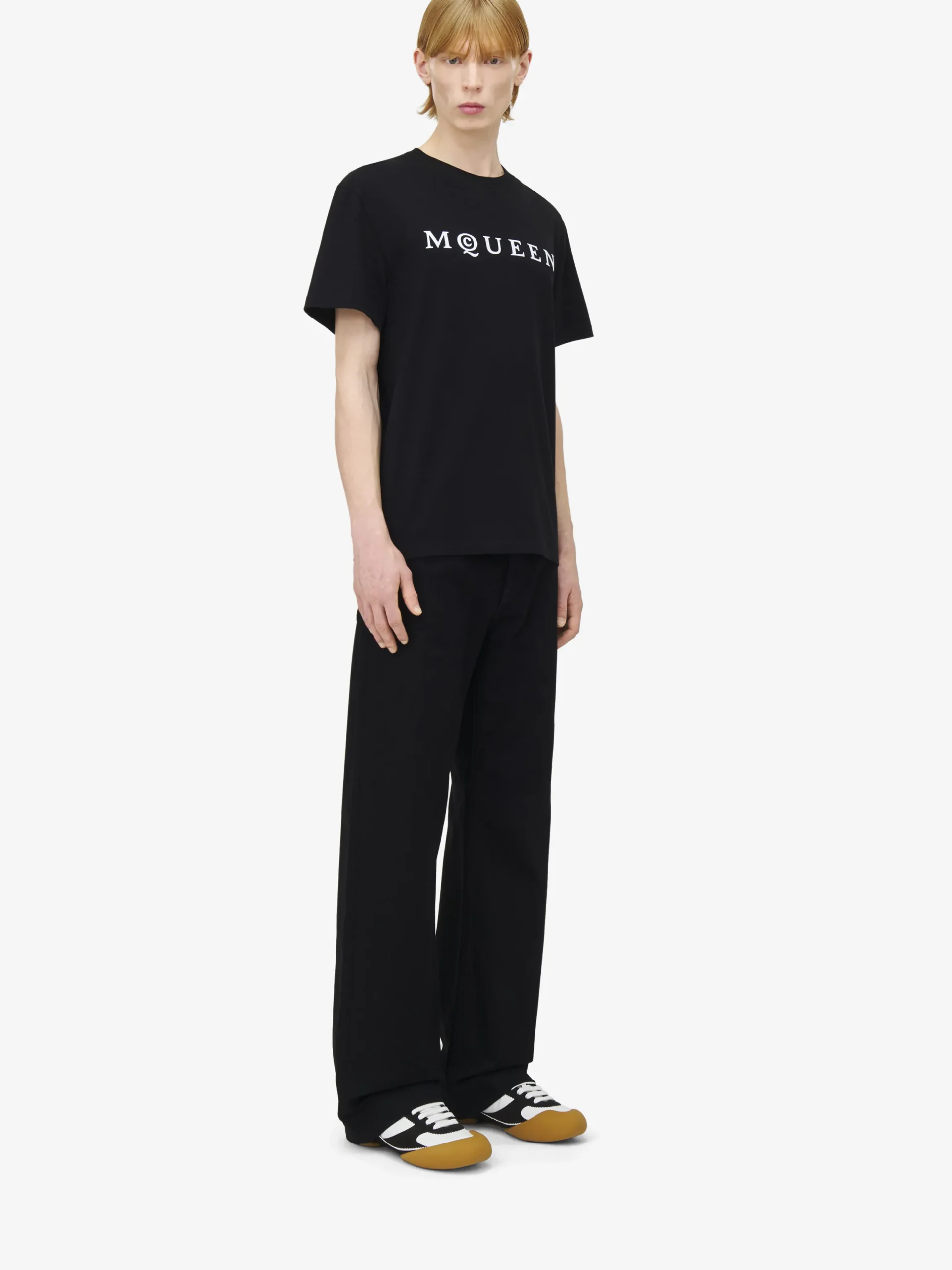 T-shirt con logo da Uomo in Nero