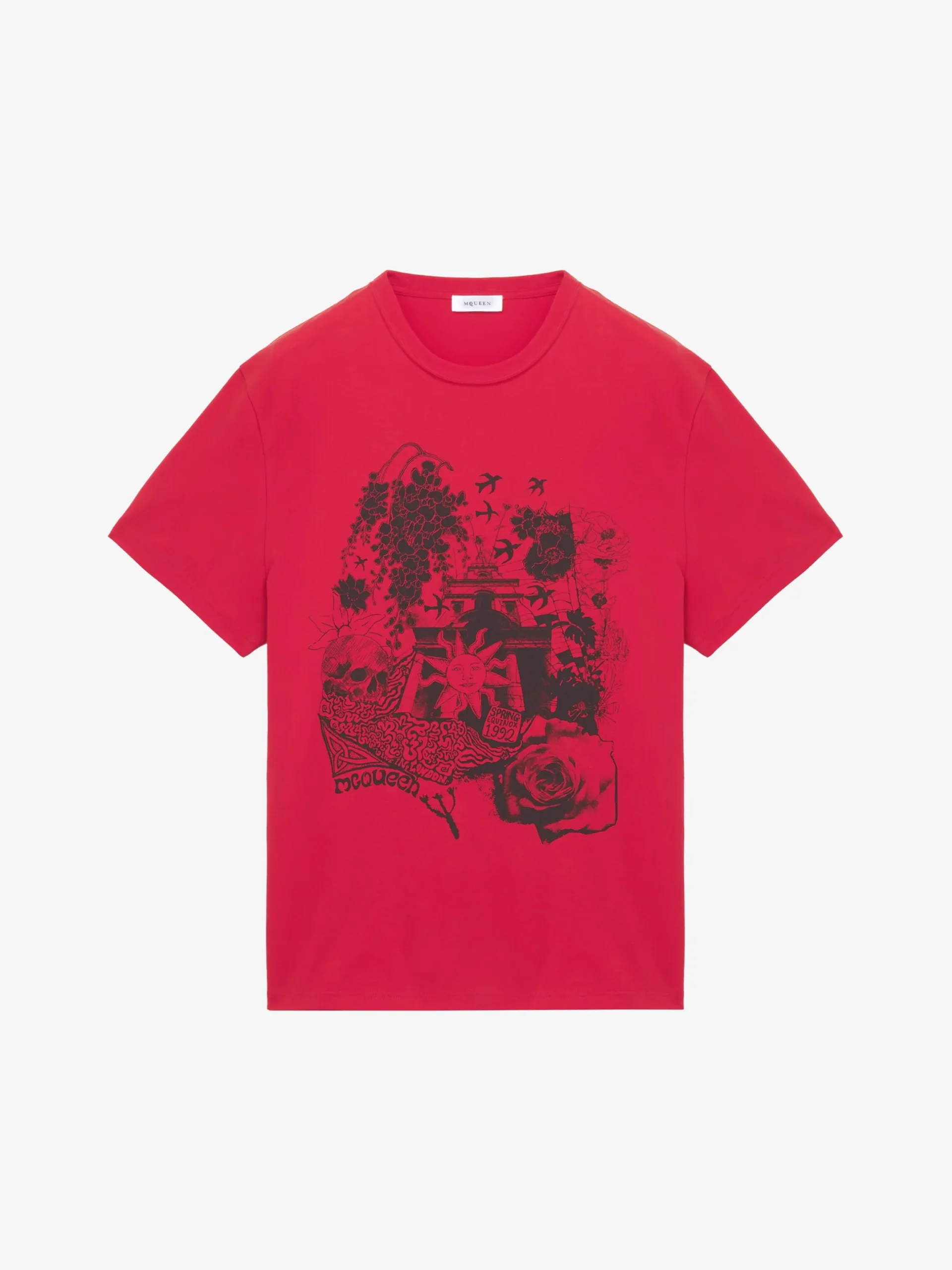 T-shirt con stampa Fanzine da Uomo in Rosso