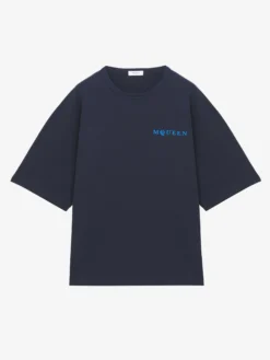 T-shirt oversize con logo da Uomo in Blu